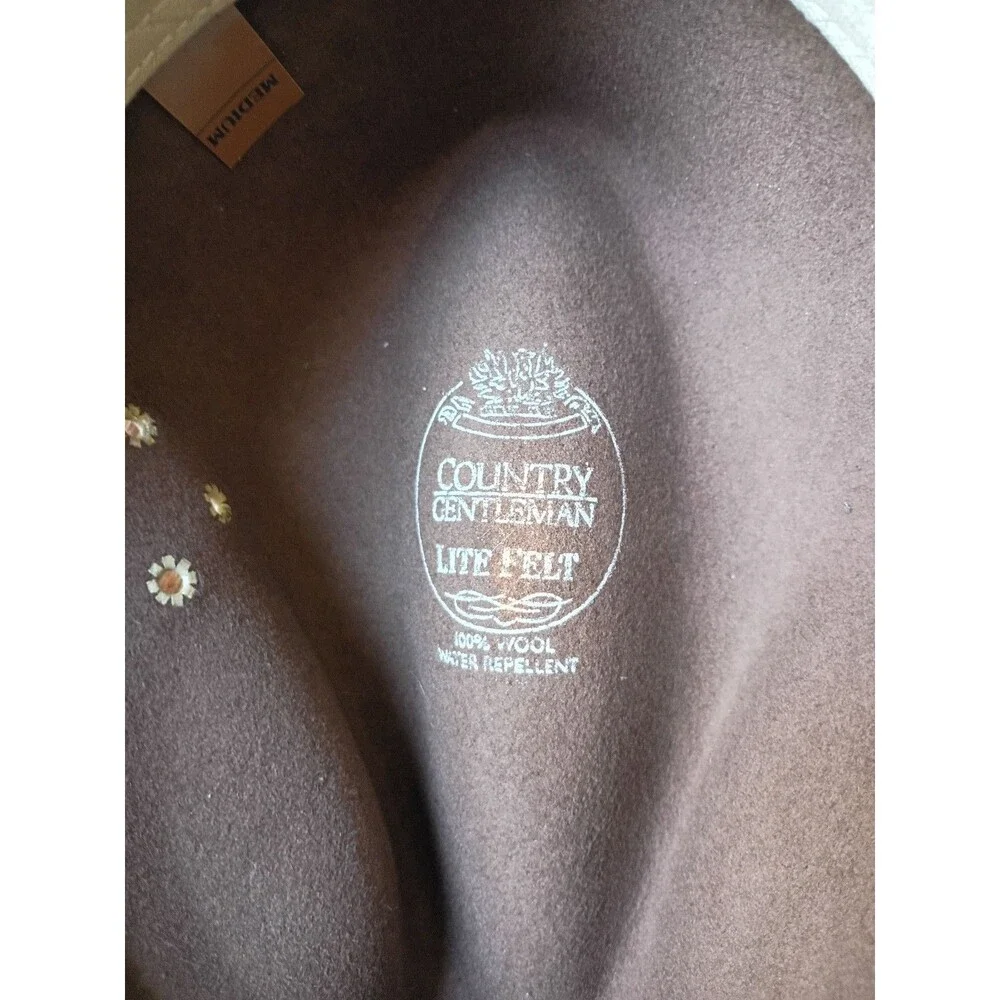 Country Gentleman Lite Felt Safari Hat Medium Brown Made in USA